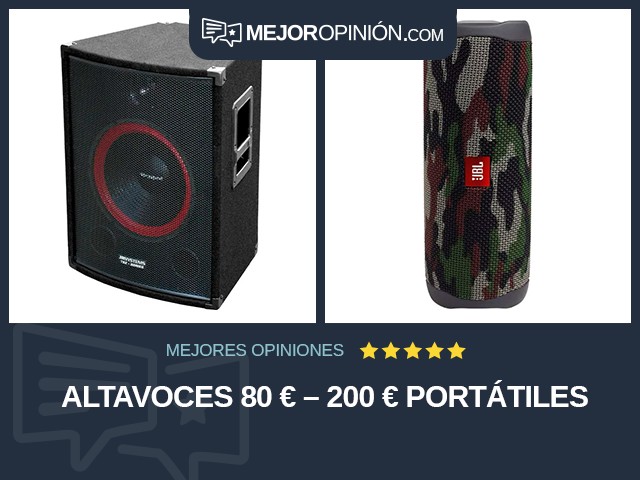 Altavoces 80 € – 200 € Portátiles