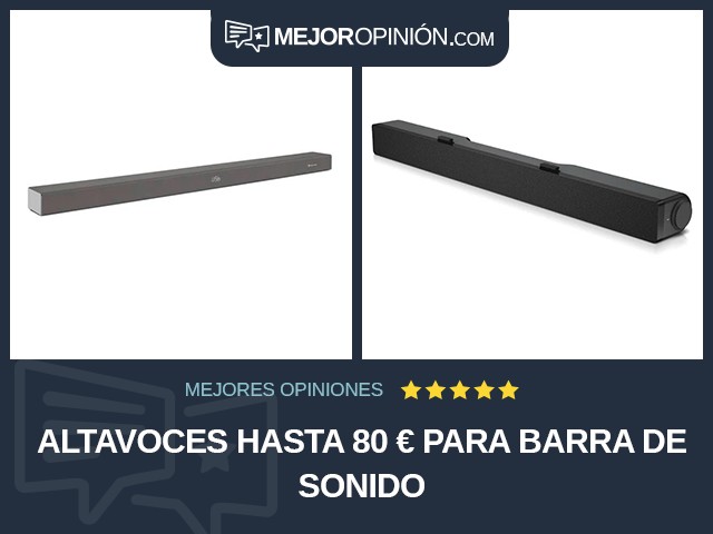 Altavoces Hasta 80 € Para barra de sonido