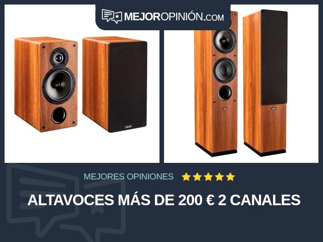 Altavoces Más de 200 € 2 canales