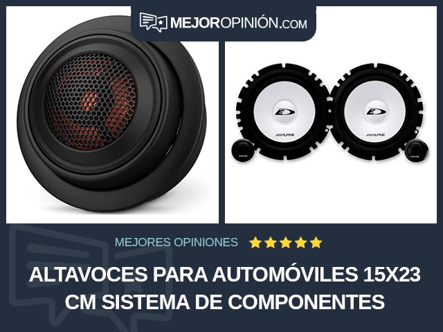 Altavoces para automóviles 15x23 cm Sistema de componentes