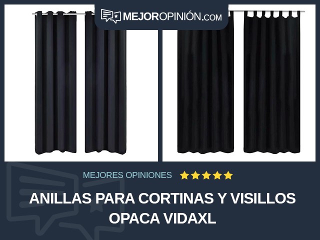 Anillas para cortinas y visillos Opaca vidaXL