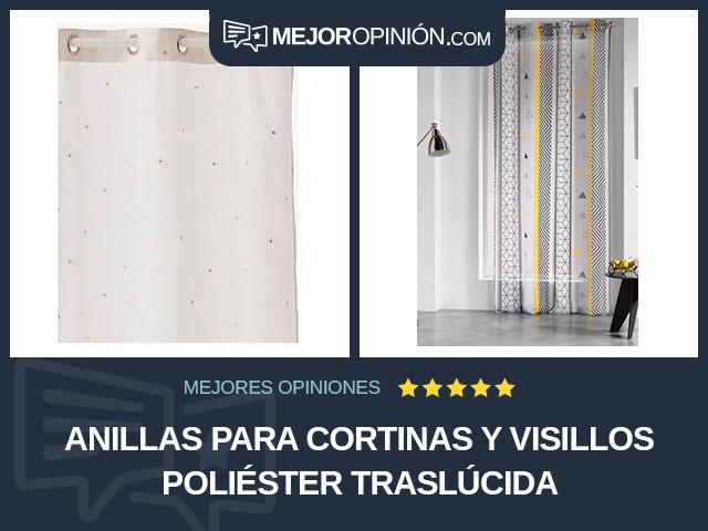 Anillas para cortinas y visillos Poliéster Traslúcida