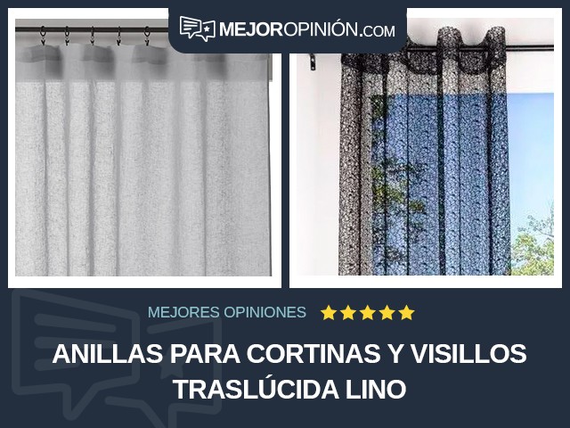 Anillas para cortinas y visillos Traslúcida Lino