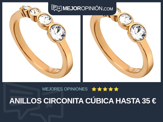 Anillos Circonita cúbica Hasta 35 €