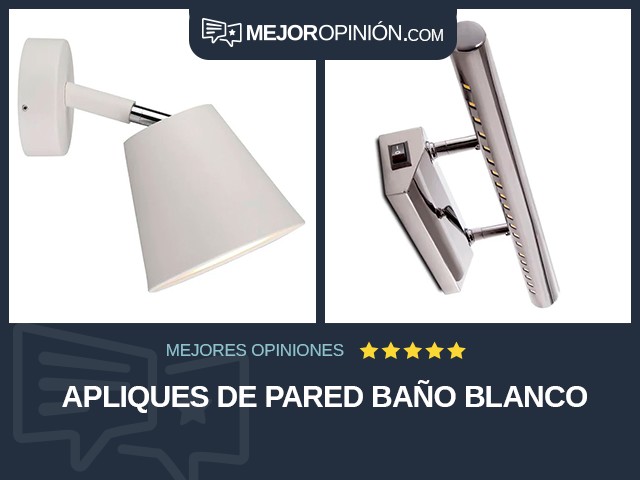 Apliques de pared Baño Blanco