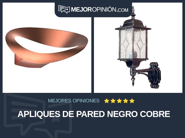 Apliques de pared Negro Cobre