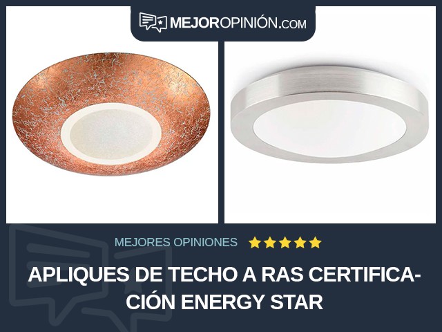 Apliques de techo A ras Certificación Energy Star