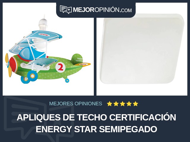 Apliques de techo Certificación Energy Star Semipegado