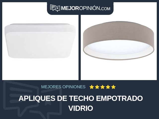 Apliques de techo Empotrado Vidrio