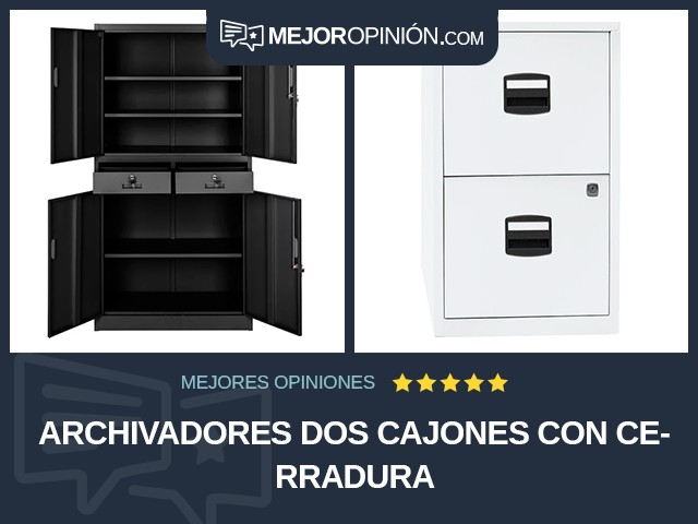 Archivadores Dos cajones Con cerradura