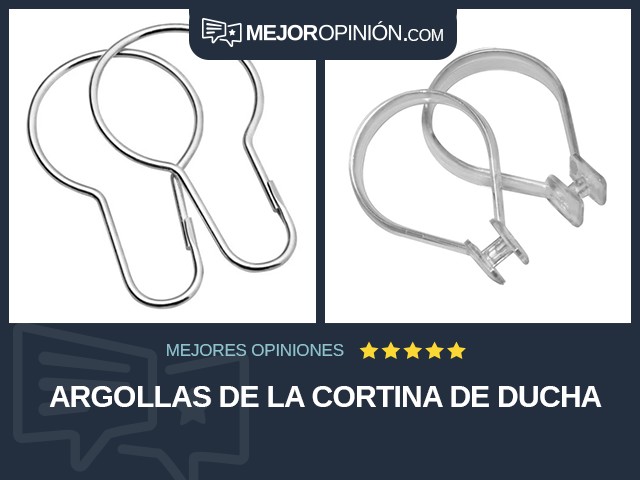 Argollas de la cortina de ducha