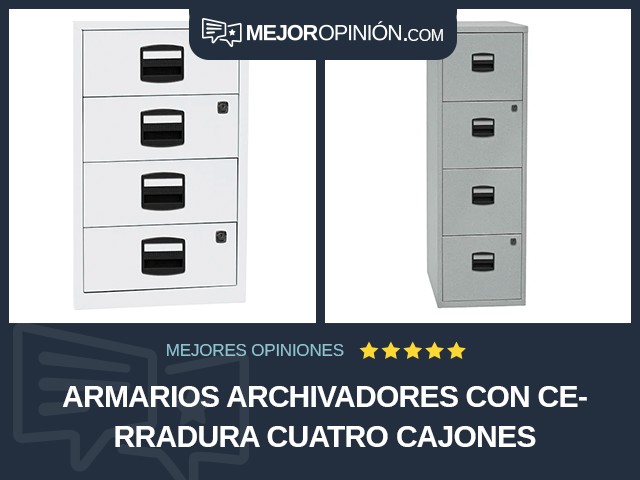 Armarios archivadores Con cerradura Cuatro cajones