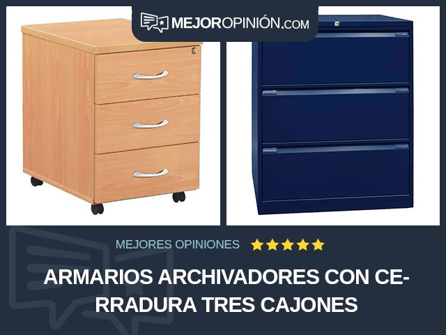 Armarios archivadores Con cerradura Tres cajones