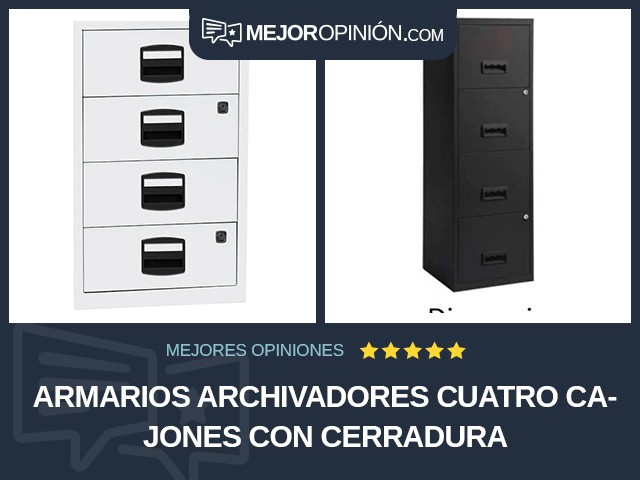 Armarios archivadores Cuatro cajones Con cerradura