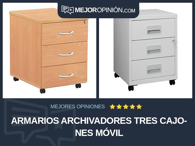 Armarios archivadores Tres cajones Móvil