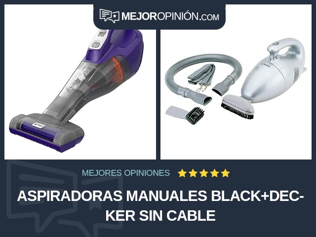 Aspiradoras manuales BLACK+DECKER Sin cable