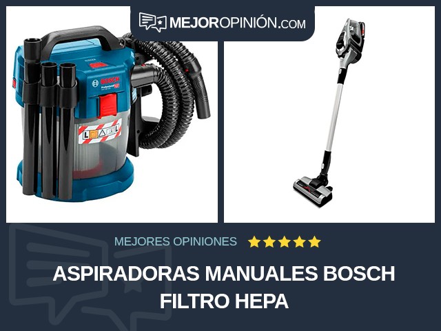 Aspiradoras manuales Bosch Filtro HEPA