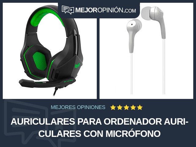 Auriculares Para ordenador Auriculares con micrófono