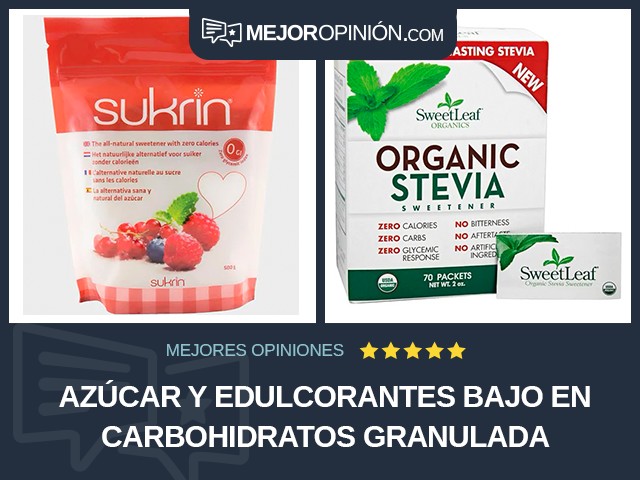 Azúcar y edulcorantes Bajo en carbohidratos Granulada