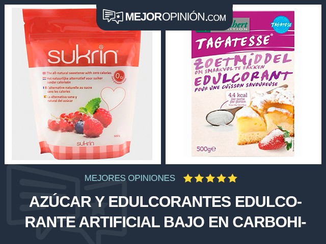 Azúcar y edulcorantes Edulcorante artificial Bajo en carbohidratos