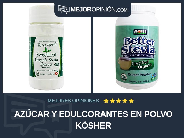 Azúcar y edulcorantes En polvo Kósher