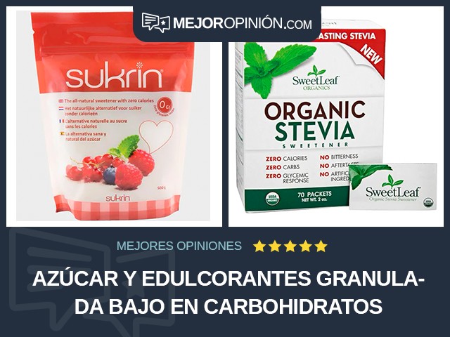 Azúcar y edulcorantes Granulada Bajo en carbohidratos