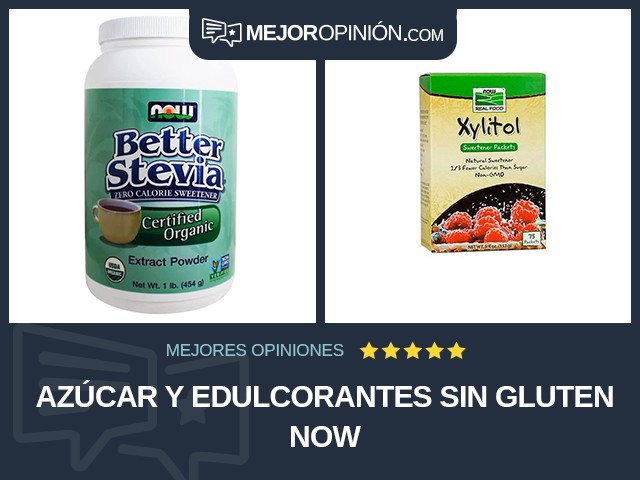 Azúcar y edulcorantes Sin gluten NOW