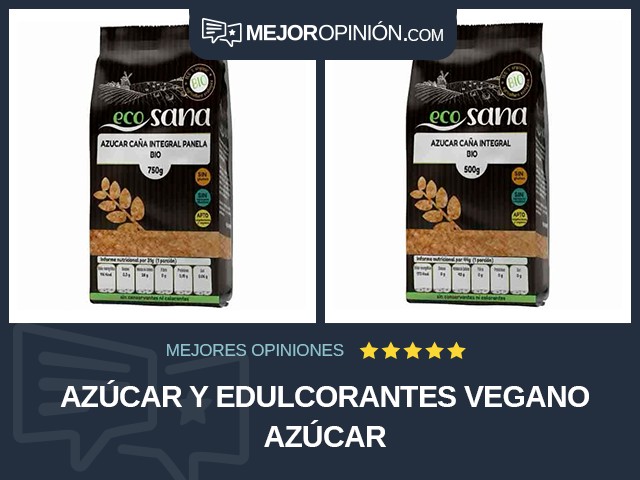 Azúcar y edulcorantes Vegano Azúcar