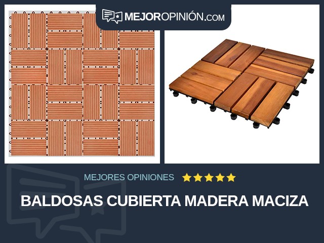 Baldosas Cubierta Madera maciza