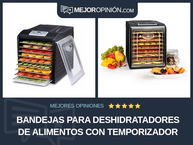 Bandejas para deshidratadores de alimentos Con temporizador