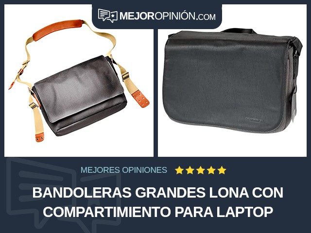 Bandoleras grandes Lona Con compartimiento para laptop