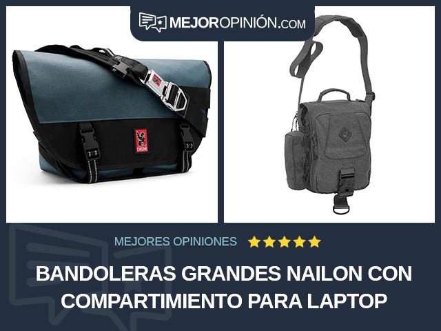 Bandoleras grandes Nailon Con compartimiento para laptop