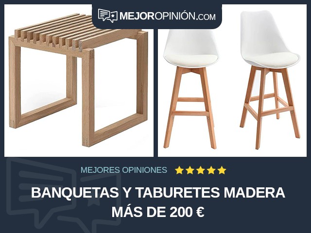 Banquetas y taburetes Madera Más de 200 €