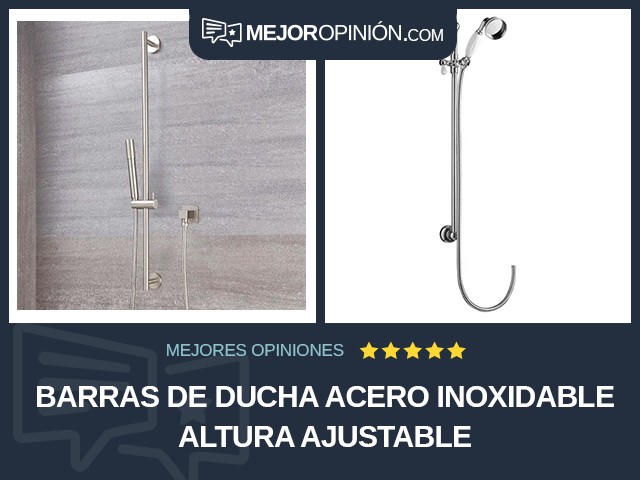 Barras de ducha Acero inoxidable Altura ajustable