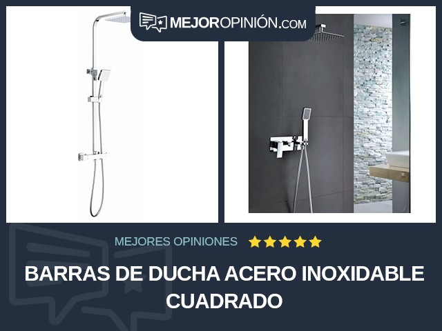 Barras de ducha Acero inoxidable Cuadrado