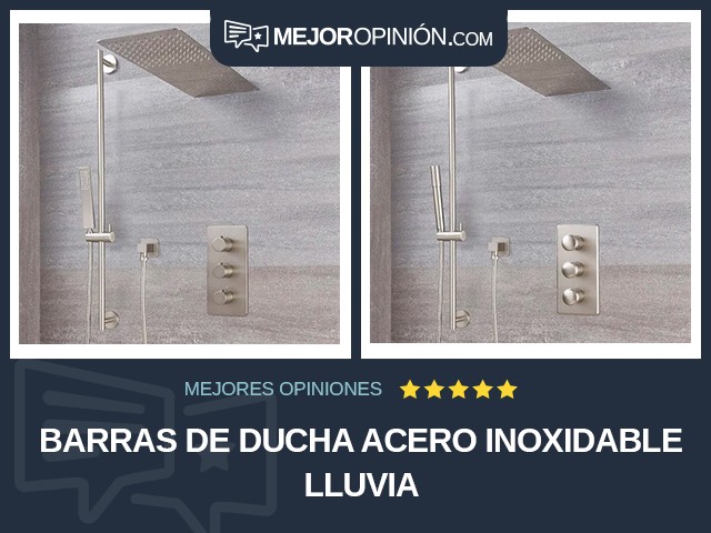 Barras de ducha Acero inoxidable Lluvia