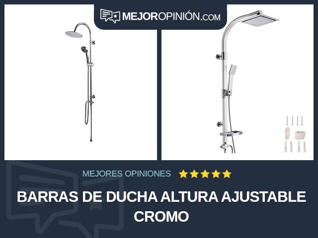 Barras de ducha Altura ajustable Cromo