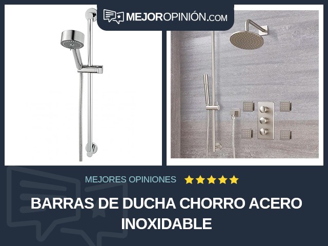 Barras de ducha Chorro Acero inoxidable