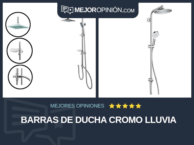 Barras de ducha Cromo Lluvia