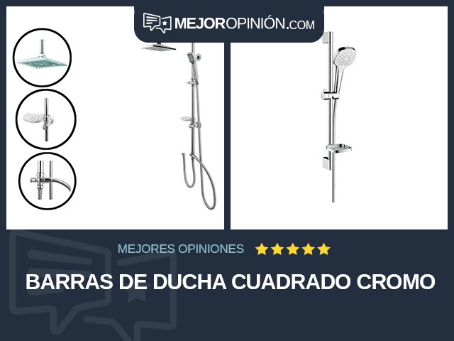 Barras de ducha Cuadrado Cromo