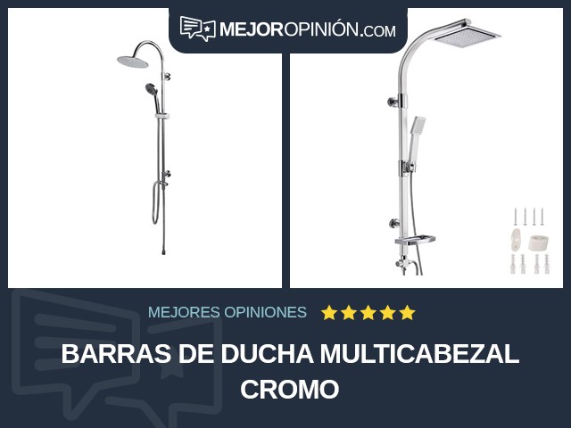 Barras de ducha Multicabezal Cromo