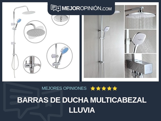 Barras de ducha Multicabezal Lluvia