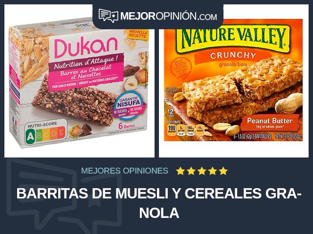 Barritas de muesli y cereales Granola