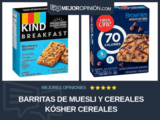 Barritas de muesli y cereales Kósher Cereales