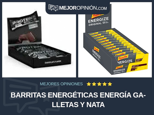 Barritas energéticas Energía Galletas y nata