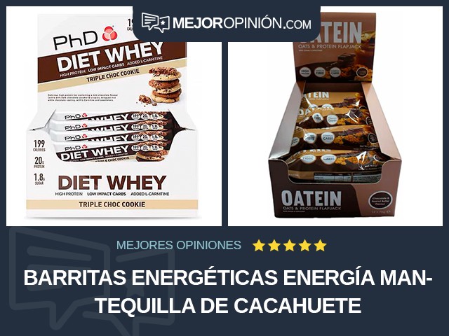 Barritas energéticas Energía Mantequilla de cacahuete