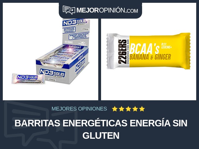 Barritas energéticas Energía Sin gluten