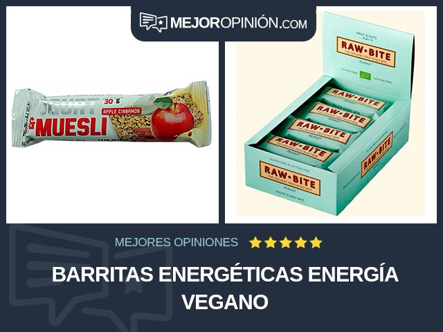 Barritas energéticas Energía Vegano