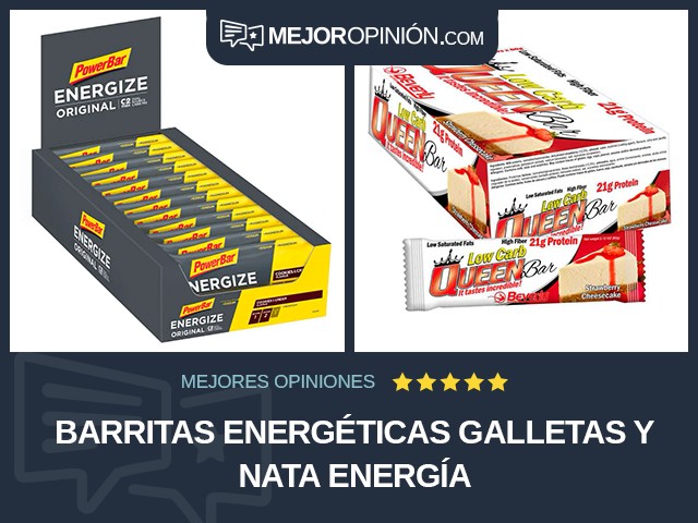 Barritas energéticas Galletas y nata Energía