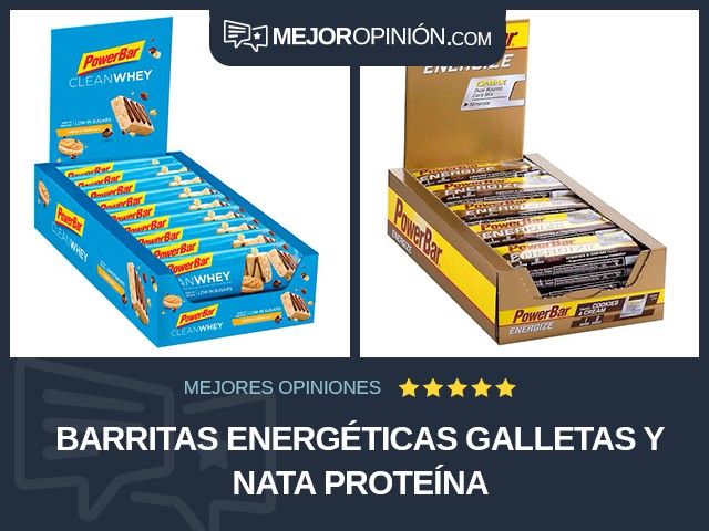 Barritas energéticas Galletas y nata Proteína
